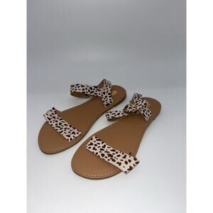 Qupid Women's sandals with leopard print Size 9